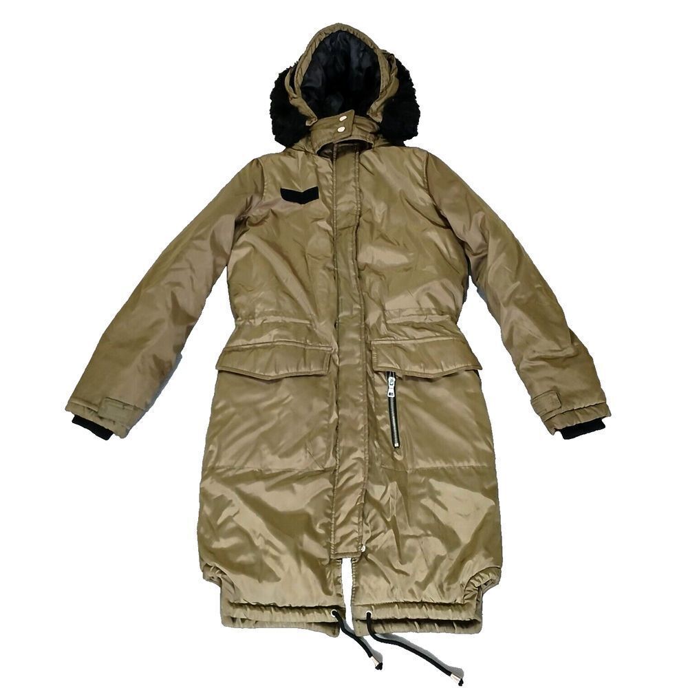 Beverly Hills Polo‎ Club Women's Quilted Puffer Jacket Green Olive Size S